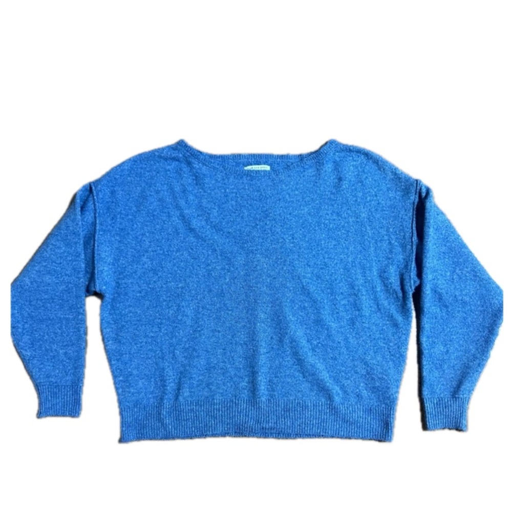 American Eagle Outfitters Whoa So
Soft Ballet-Neck blue Sweater